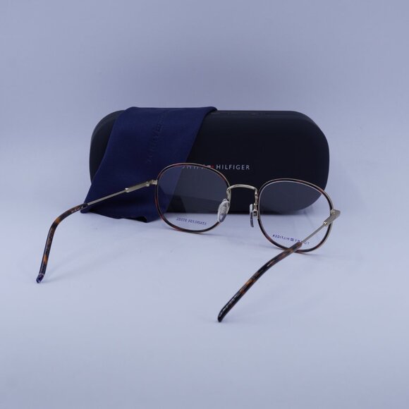 Tommy Hilfiger TH 1726 0AOZ 00 Round Eyeglasses – Matte Gold 50mm - Picture 9 of 9